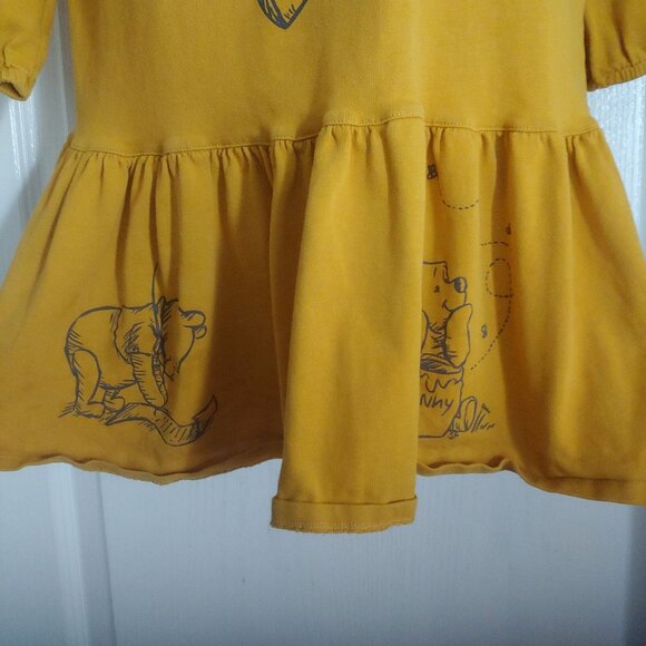 Disney Winnie The Pooh and Friends Honey Gold Drop Waist Fun Cute Dress - Picture 4 of 11